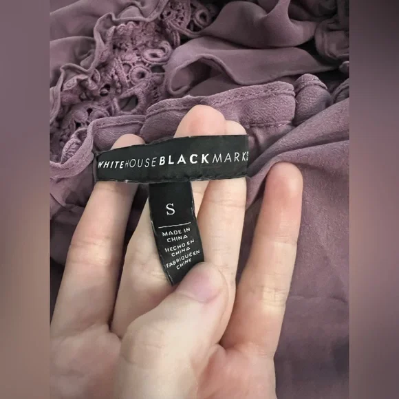 3/$15 WHBM Elegant Off The Shoulder Lace Blouse Size Small Orig Price $89 - Picture 5 of 7